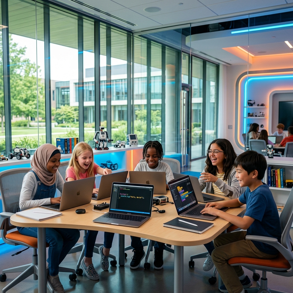 코딩 수업을 듣는 학생 1