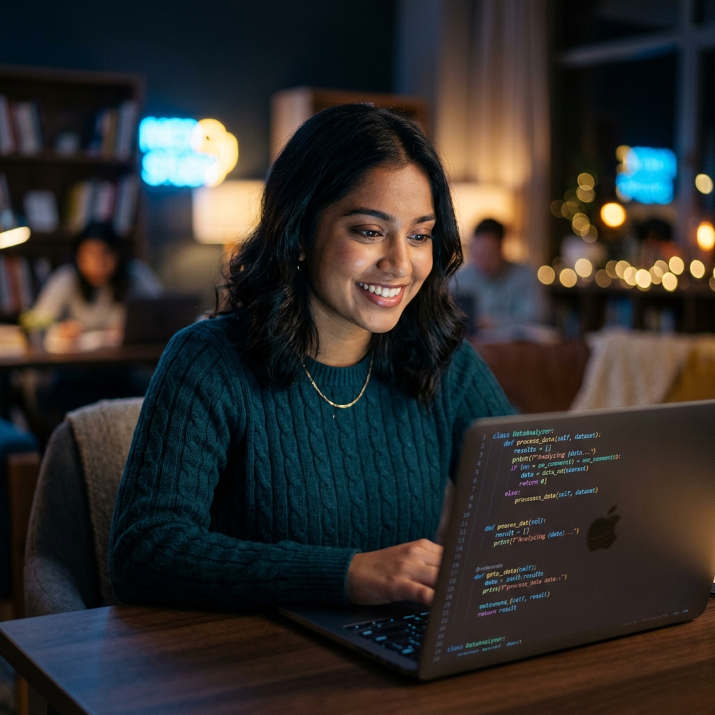 코딩 수업을 듣는 학생 2